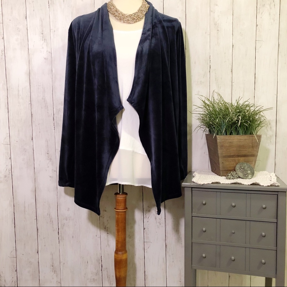 Cable & Gauge Cardigan- Soft velour feel!